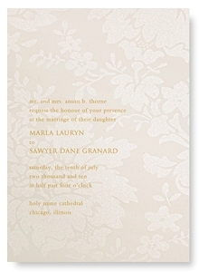 Invitaciones de boda diseñadas por Vera Wang