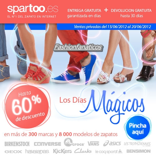 Día Mágicos con Spartoo, aprovecha el avance de las rebajas!! Día Mágicos con Spartoo, aprovecha el avance de las rebajas!!