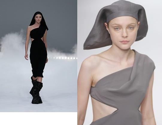 escote-asimetrico-rick-owenss-s2009 Rick Owens primavera/verano 2009