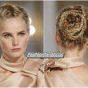 Trenzas, peinados de novia 2012