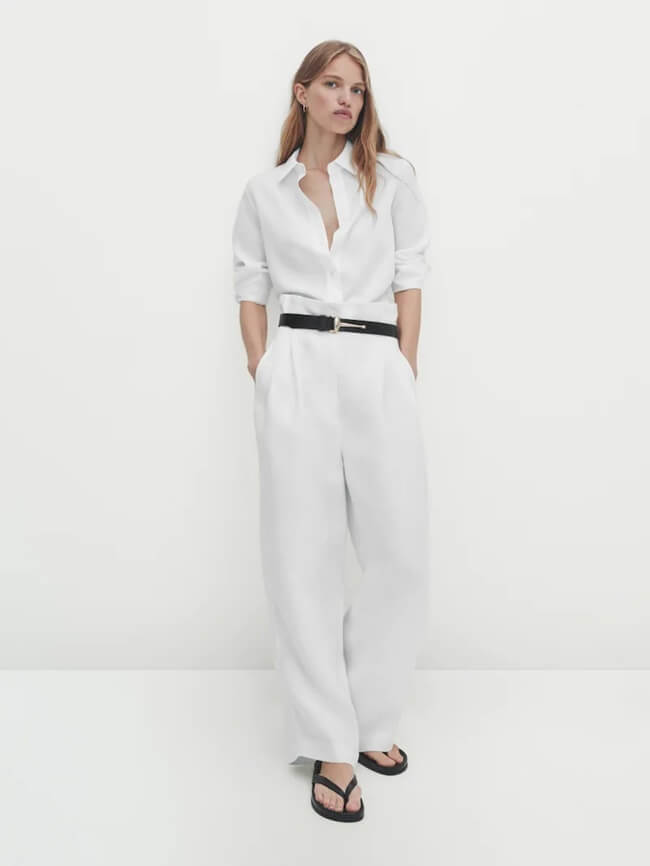 Las camisas blancas de Victoria Beckham son todo un éxito de estilo massimo dutti