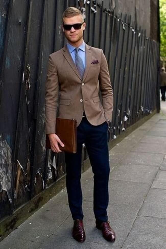 Moda hombre, Cómo combinar pantalones azul marino con blazer