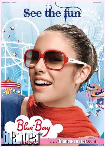 Blanca Suárez (El internado) imagen de la nueva colección de gafas de Blue-Bay